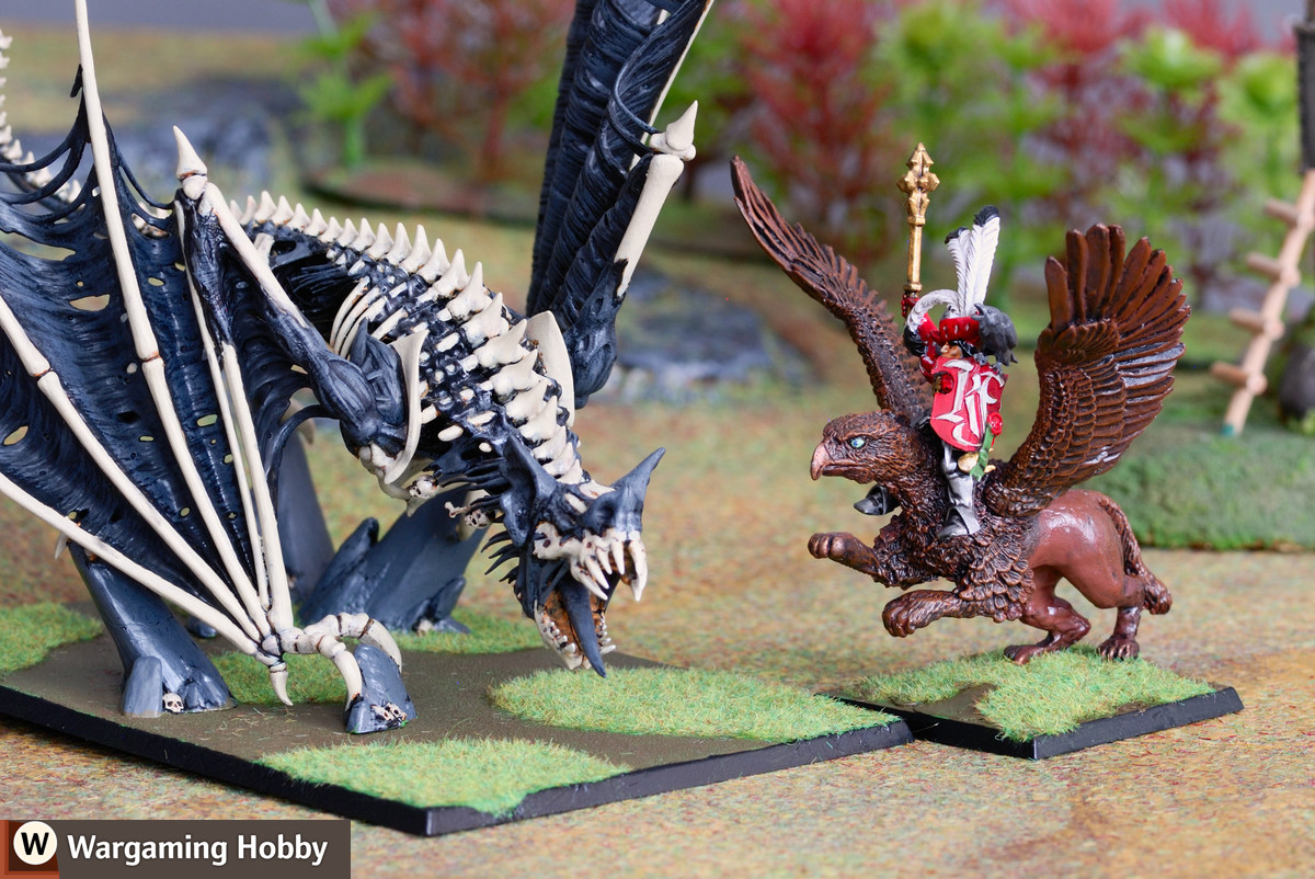 Vampire Counts Terrorgheist is finally stopped by an Empire General on a Black Tree Design gryphon