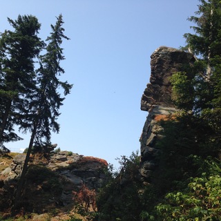 Rock formation near Ladek Zdroj (Polish Sudetes)