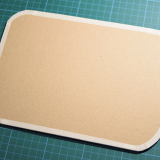A simple terrain base made of cardboard