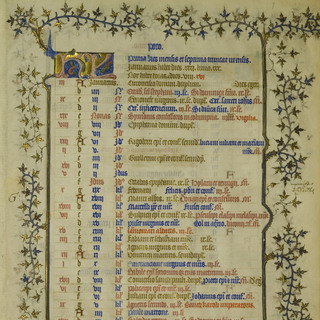 Calendarium Parisiense, XIV century, National Library in Warsaw
