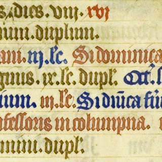 Calendarium Parisiense, XIV century, National Library in Warsaw
