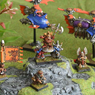 The dwarf lord likes to be on the very top of things