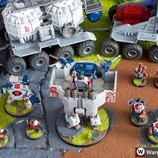 Necromunda Squats: walker control panels with Super Mario and Space Invaders